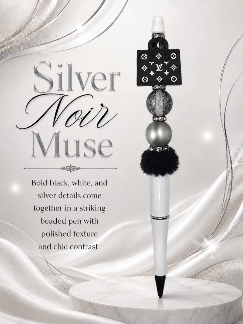 Silver Noir Muse Pen